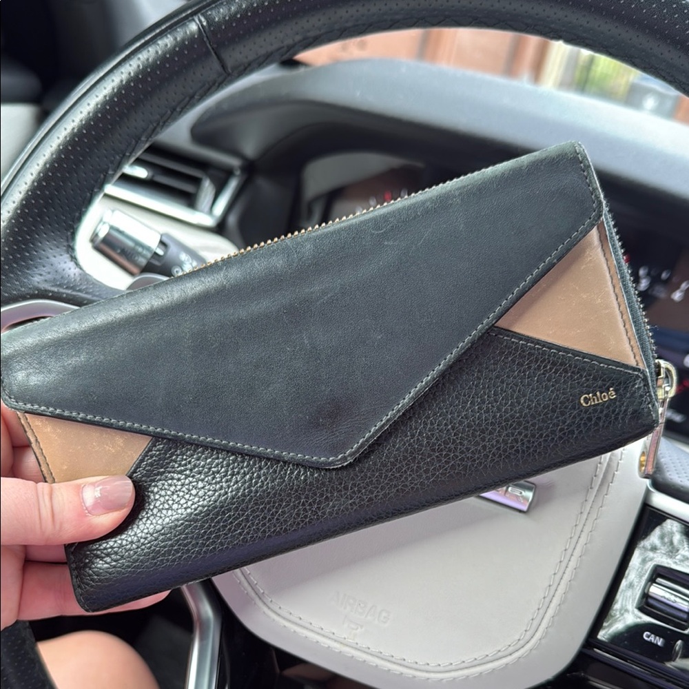 Black and Tan Authentic Vintage Chloe Wallet